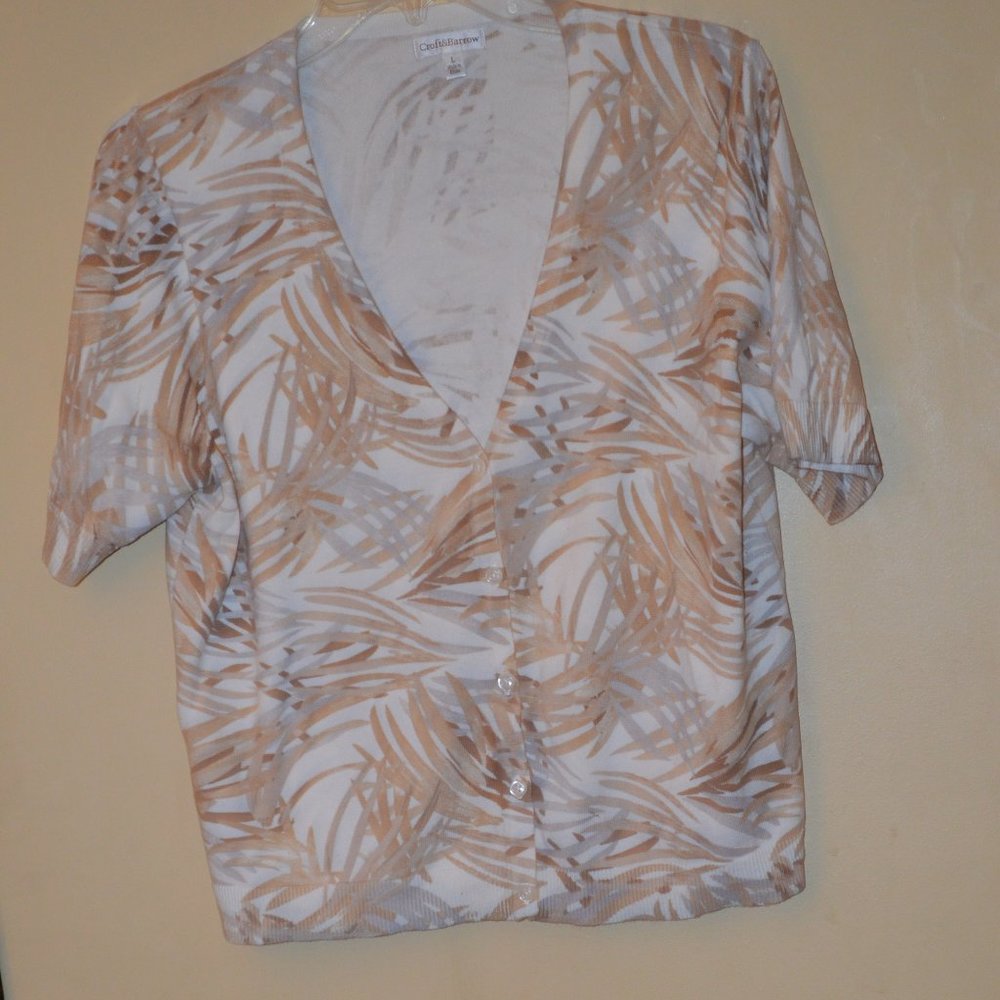 Croft & Barrow short sleeved cardigan - size L.  I